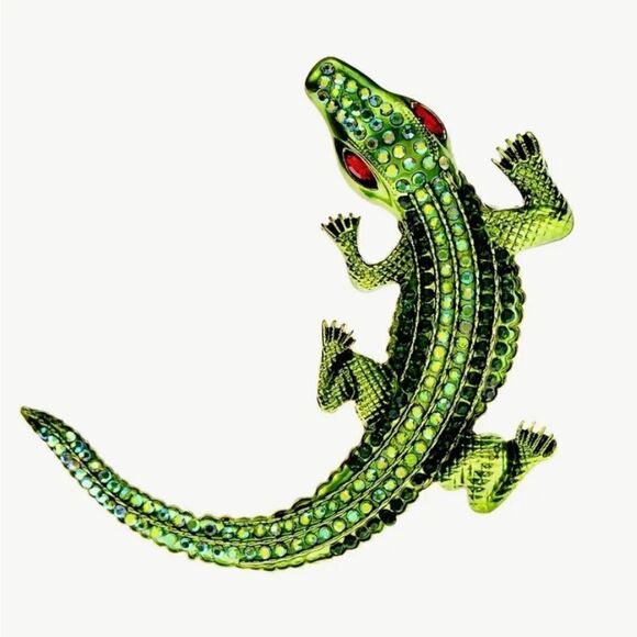 🐊 Betsey Johnson stunning sparkling alligator brooch 🐊 - Picture 4 of 5